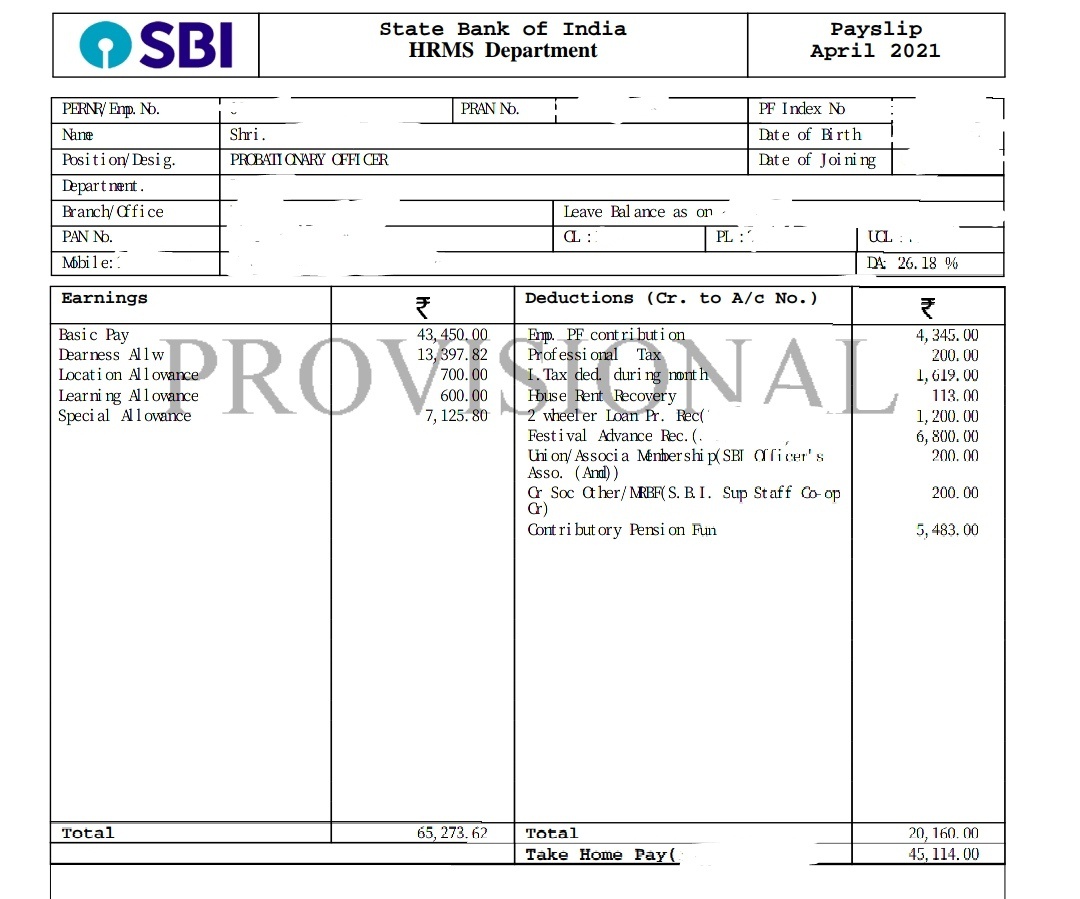 Sbi Po Assistant Manager Salary