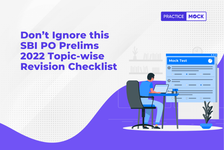 SBI PO Prelims Revision Topic Wise Checklist