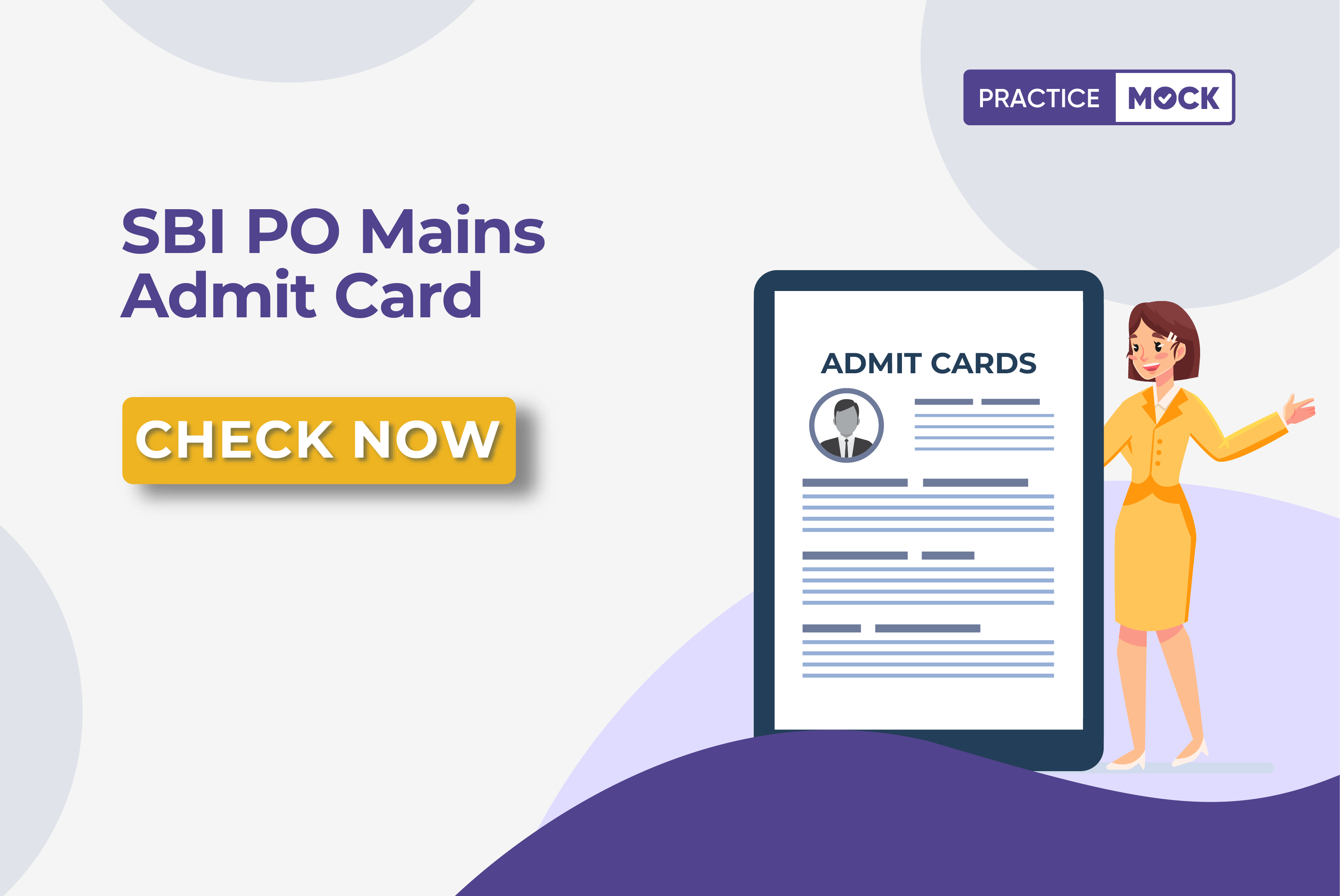 SBI PO Mains Admit Card Released