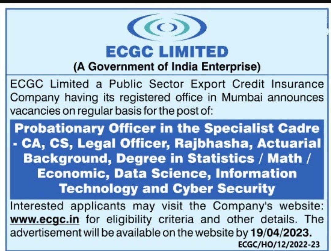 ECGC PO 2023 Exam Date & Important Books