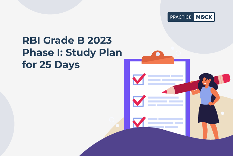 RBI Grade B 2023 Phase I Study Plan for 25 Days