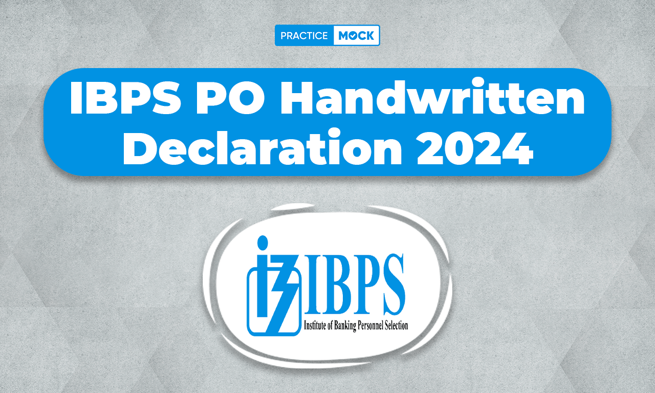 IBPS PO Handwritten Declaration 2024