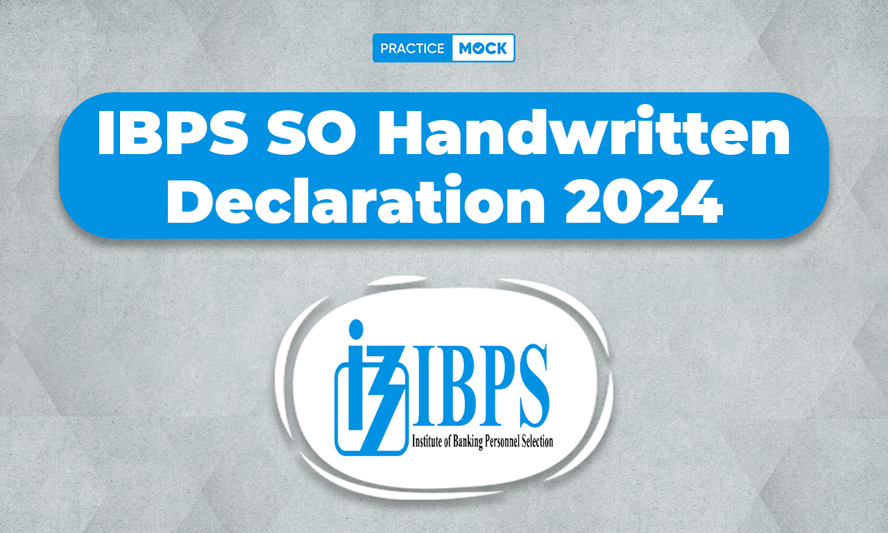 IBPS SO Handwritten Declaration 2024