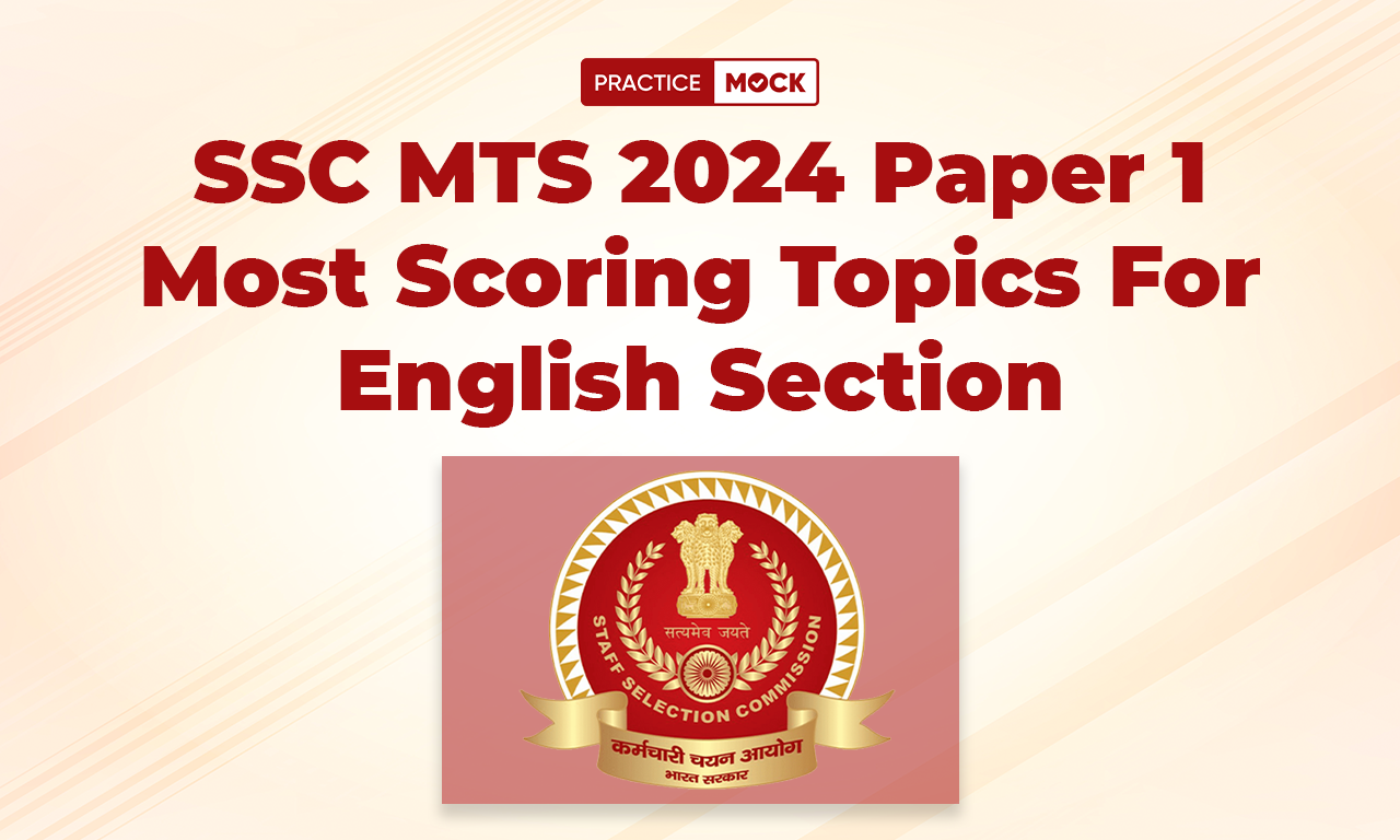 SSC MTS 2024 Paper 1 Most Scoring Topics For English Section